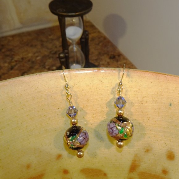 Hand-crafted artisanal earrings made from authentic Murano lampwork - Picture 6 of 11